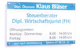 Logo von Bläser Klaus Dipl. Ökonom- Steuerberater und Dipl. Wirtschaftsjurist